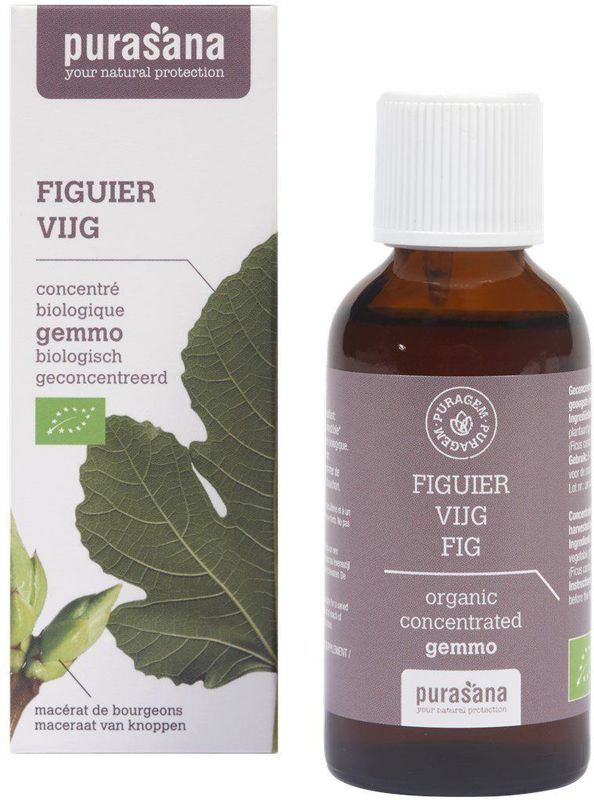 ZZZ_OLD.PURAGM02 - Puragem vijg 50ml (BIO & VEGAN. Puragem Vijg. 50 ml, druppels. Voor huid, haar en nagels. Ondersteunt de darmfunctie. Bron van antioxidanten.) -  Purasana