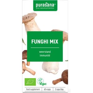 Purasana Funghi mix vegan bio 60 Vegetarische capsules