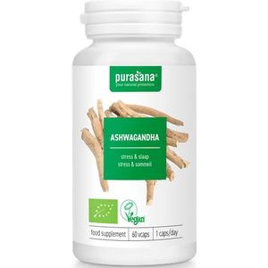 Purasana Ashwagandha vegan bio 60 Vegetarische capsules