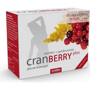 Purasana Cranberry plus veenboes + guldenroede 60 capsules