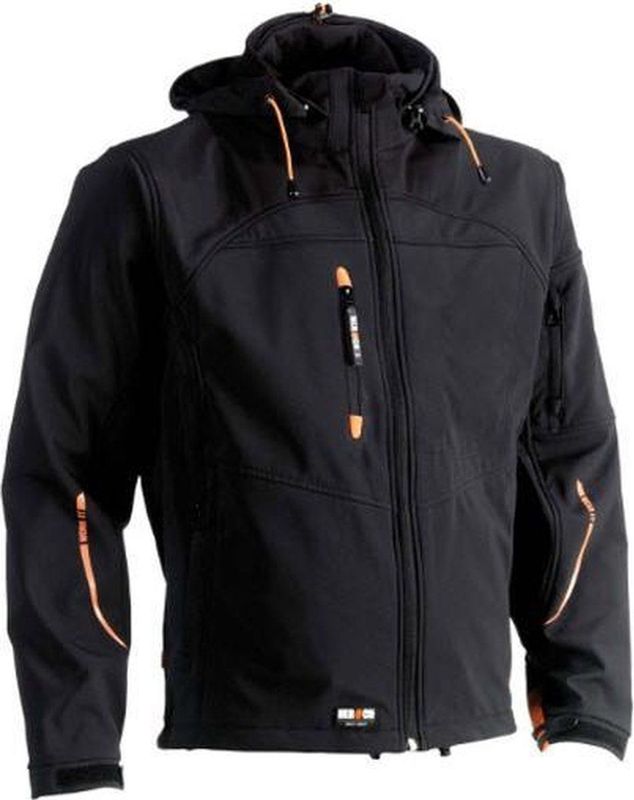 Herock - Poseidon - Softshell Jas - Zwart - 96% Polyester - Ademend, Waterafstotend