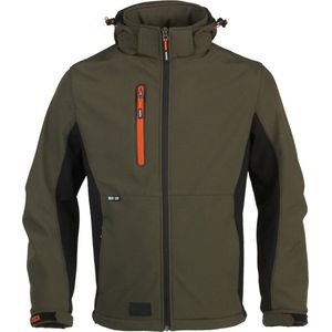 Herock - Trystan - Softshell Jas - Donker Kaki/Zwart - Polyester