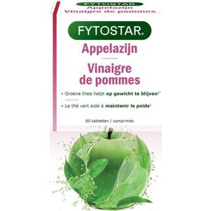 Fytostar Appelazijn 1200 - Aflanksupplement - Vegan dieetsupplement – Gewicht controle – 60 tabletten
