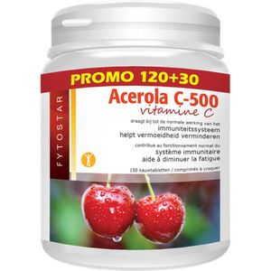 Fytostar Acerola C-500 Vitamine C Kauwtabletten 150 tabletten