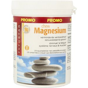 Fytostar Chew Magnesium Maxi - Mineralen - Vermoeidheid Zenuwstelstel Spieren - 120 kauwtabletten