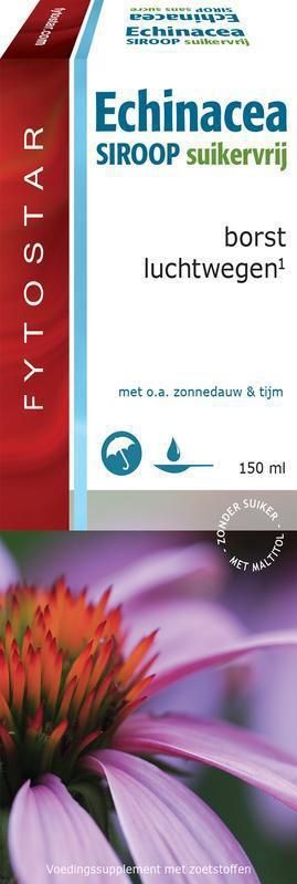 Fytostar Echinacea Siroop Suikervrij - Keelverzorging - luchtwegen - Met zonnedauw en tijm – 150 ml