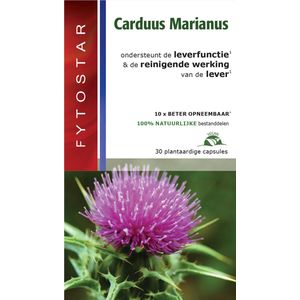 Fytostar Carduus Marianus - Supplement - Gezonde leverfunctie – Met vitamine E en Mariadistel – 30 capsules