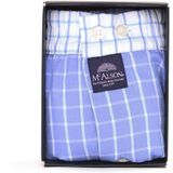 McAlson - Boxershort - Blauw/Wit - 100% Katoen