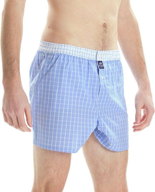 McAlson - Boxershort - Blauw/Wit - 100% Katoen