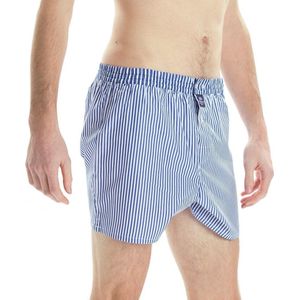 Mc Alson - Boxershort - Wit-Blauw Gestreept - Katoen