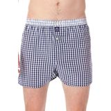 Mc Alson - Boxer Checkered - Navy Blue - Geweven Katoen