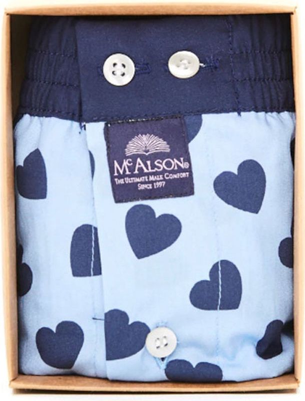 McAlson - Boxer Passion - Blauw - Geweven Boxer met Onzichtbare Ondersteuning