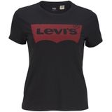 Levi's Plus - T-shirt - Zwart - Katoen - Korte Mouwen - Ronde Hals