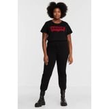 Levi's Plus - T-shirt - Zwart - Katoen - Korte Mouwen - Ronde Hals