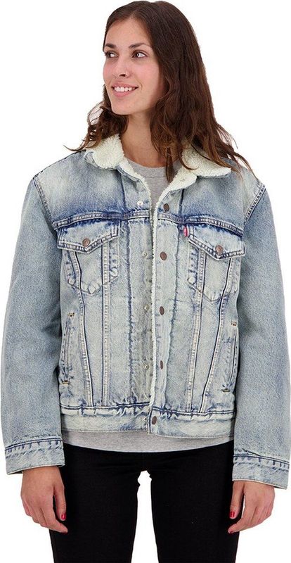 Levi's - Ex-Boyfriend Sherpa Trucker Jas - Vrouwen - Bruin - Sherpa