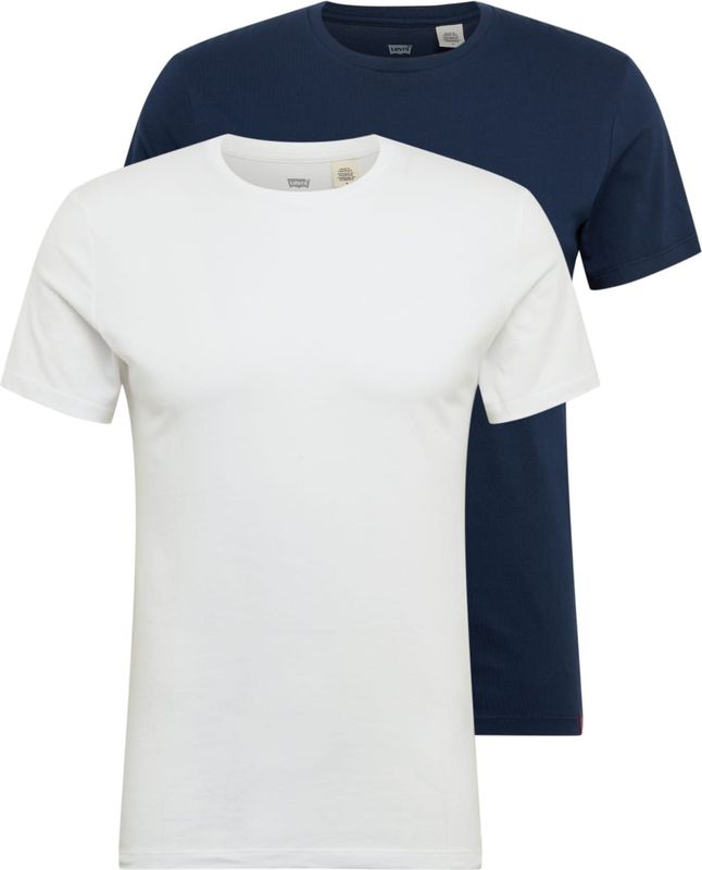 Levi's - 79541-0002 T-shirt - Marine - Wit - Katoen - Set van 2