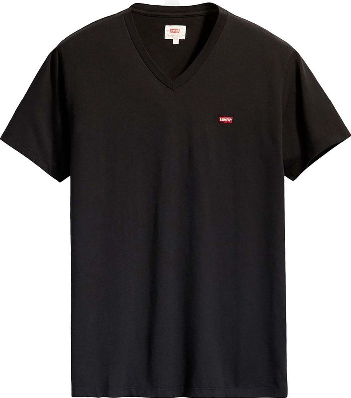 Levi's - Original Housemark V-Neck T-shirt - Zwart - Katoen