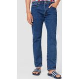 Jeans - Stonewash - Knoopsluiting - Riemlussen - Steekzakken