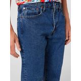 Jeans - Stonewash - Knoopsluiting - Riemlussen - Steekzakken