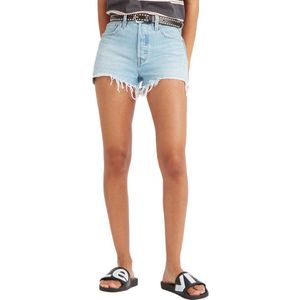 Levi's - Denim Shorts - Blauw - Katoen - Hoge Taille