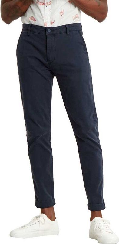 Chino - Blauw - Katoen - Comfortabele Stretch