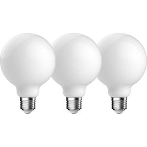 Energetic E27 LED Lamp - 11W 2700K 1521lm 230V - LED Verlichting - LEDGlobe G125 - Warm Wit - Per doos à 3 stuks