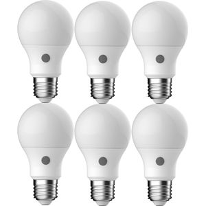 Energetic E27 LED Lamp met Dag/Nacht Sensor - 8.8W 2700K 806lm 230V - LED Verlichting - LEDBulb A60 - Warm Wit - Per doos à 6 stuks