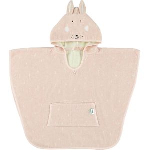 Trixie Poncho - Mrs. Rabbit - Biologisch Katoen - Badcape Kind met Capuchon - Met Leuke Details