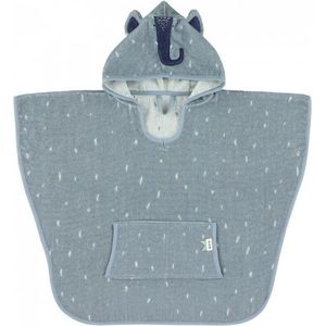 Trixie Poncho - Mrs. Elephant - Biologisch Katoen - Badcape Kind met Capuchon - Met Leuke Details