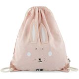 Trixie Zwemtas - Mrs. Rabbit - Gymtas voor kinderen - Waterafstotend - Turnzak met trekkoord - Voor jongens en meisjes - Roze - Konijn