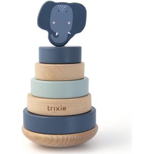Trixie - Mrs. Elephant - Houten Stapeltoren - Olifant - Educatief Speelgoed