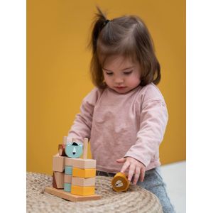 TRIXIE - Houten Stapelblokken Dieren - Meerkleurig - FSC-gecertificeerd Hout