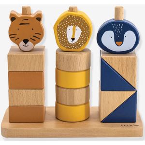 Trixie Stapeltoren - Houten Speelgoed - Stapelstenen voor Kinderen - Puzzel Stapelblokken - Vanaf 1 jaar - Stimuleert Ontwikkeling
