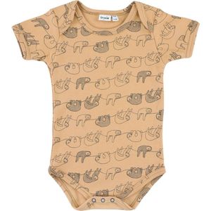 Trixie Romper Silly Sloth Kort Katoen Oranje Maat 74/80