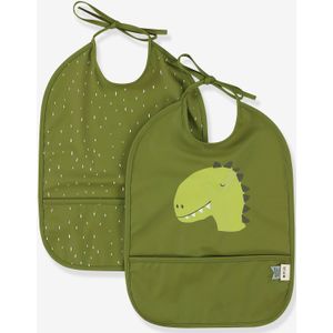 Trixie - Mr. Dino - Slabbetje - Groen - 100% Recycled Polyester - 2-Pack