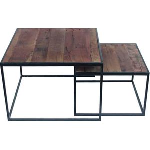 Rousseau - Salontafel - Bruin - 65x65x45 cm