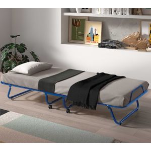 Plooibed 'Safari' Metaal 80x190cm + matras 9cm (1c)