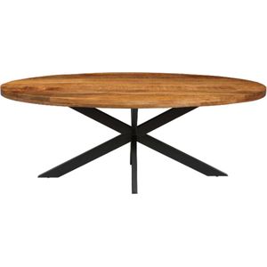 Mango Houten ovalen tafel Alexa - metalen frame - 200 cm