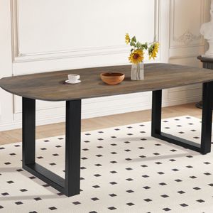 Tommy - Eettafel - Ovaal - U-Poot - Mango Hout - Tabak