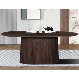 Tafel 'Miguel' 200 cm Ovaal Mango hout Donkerbruin