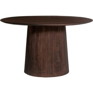 ronde donkerbruine tafel 130 cm
