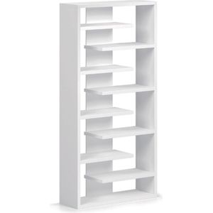 Rousseau - Vakkenkast / Roomdivider - Wit - 89x30x185 cm