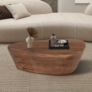 Salontafel Stone mangohout bruin 107 cm