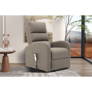 sta op fauteuil taupe