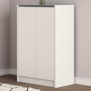 Lilly Schoenenkast: Wit 2-deurs H-H 90xB-L 60xD-P 35cm.