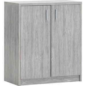 Commode Spacio 84cm 2 deuren - grijze eik