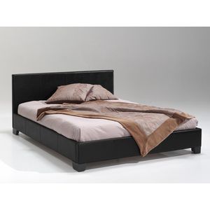 Bed 'Roma' 160x200 + lattenb. - PU Zwart (2c)