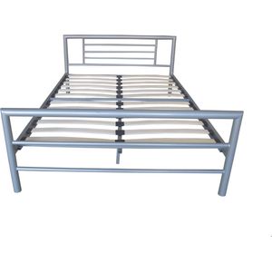 Bed 'Sandro' Grijs 160x200 met lattenbodem (2c)