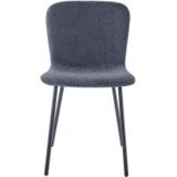 Stoel Susan Bouclé Donkergrijs | Metalen Poten en Stoffering | 77x45x52 cm