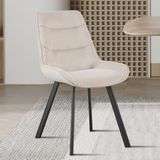 Eetkamerstoel Amalia | 53 x 61 x 87 cm | Zandkleurig design